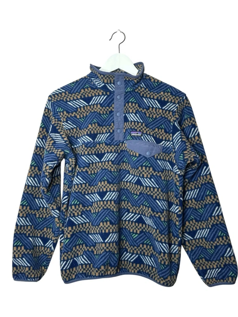 Patagonia Kids Synchilla Aztec Snap-T Pullover Jacket XL 14